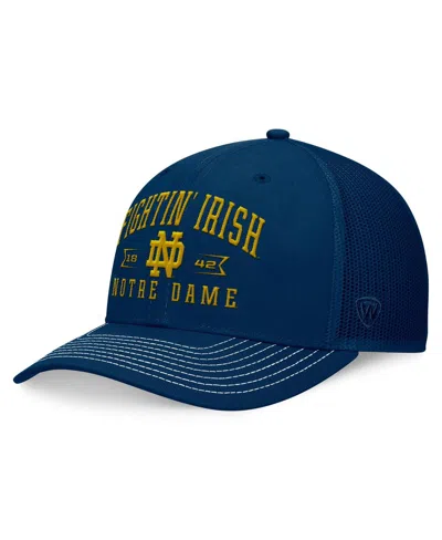 TOP OF THE WORLD MEN'S TOP OF THE WORLD NAVY NOTRE DAME FIGHTING IRISH CARSON TRUCKER ADJUSTABLE HAT
