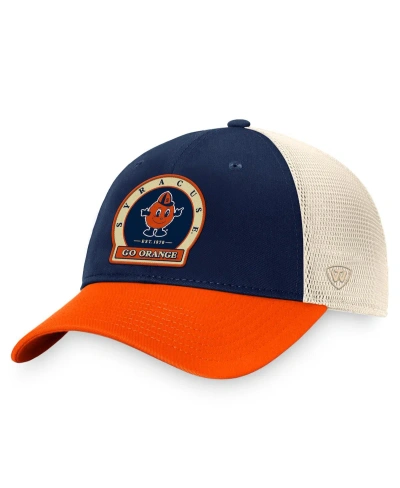 Top Of The World Men's  Navy Syracuse Orange Refined Trucker Adjustable Hat