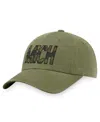 Top Of The World Men's  Olive Michigan Wolverines Oht Military-inspired Appreciation Unit Adjustable In Olive