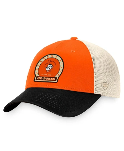 Top Of The World Men's  Orange Oklahoma State Cowboys Refined Trucker Adjustable Hat