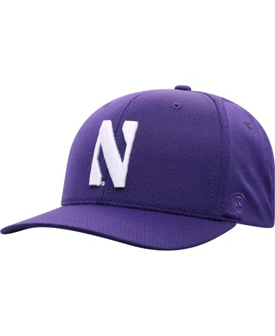 TOP OF THE WORLD MEN'S TOP OF THE WORLD PURPLE NORTHWESTERN WILDCATS REFLEX LOGO FLEX HAT