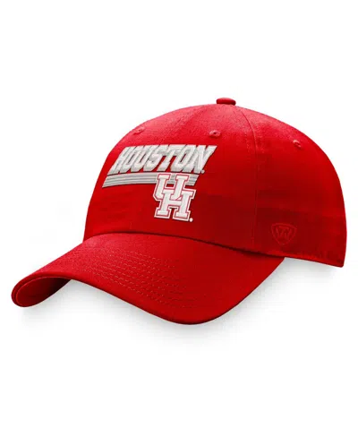 Top Of The World Men's  Red Houston Cougars Slice Adjustable Hat