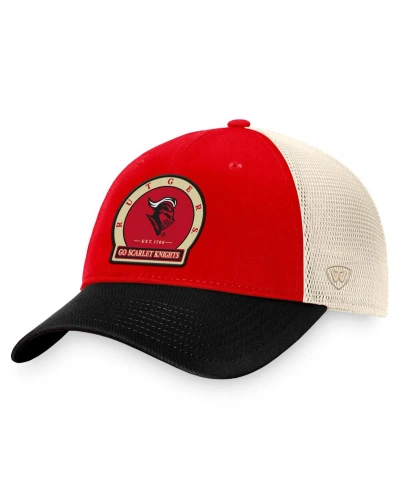 Top Of The World Men's  Scarlet Rutgers Scarlet Knights Refined Trucker Adjustable Hat