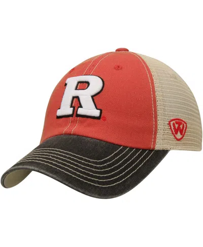 Top Of The World Men's  Scarlet, Tan Rutgers Scarlet Knights Offroad Trucker Hat In Scarlet,tan
