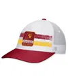 Top Of The World Men's  White, Cardinal Usc Trojans Retro Fade Snapback Hat In White,cardinal