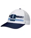 Top Of The World Men's  White, Navy North Carolina Tar Heels Retro Fade Snapback Hat In White,navy