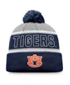 Top Of The World Men's True Navy Auburn Tigers Two-tone Cuffed With Pom Knit Hat In True Navy