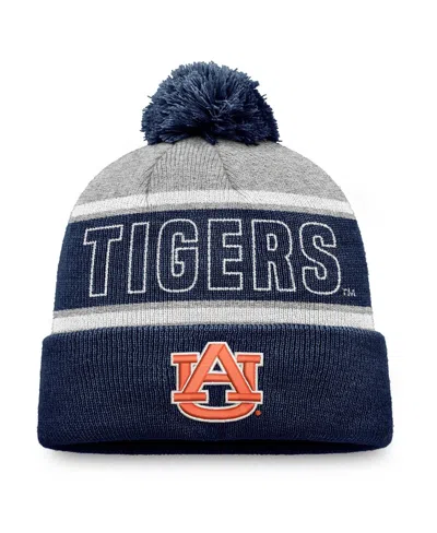 Top Of The World Men's True Navy Auburn Tigers Two-tone Cuffed With Pom Knit Hat