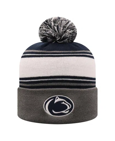 Top Of The World Men's True Navy Penn State Nittany Lions Ambient Cuffed With Pom Knit Hat In Green