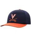 Top Of The World Men's True Navy/orange Virginia Cavaliers Reflex Two-tone Flex Hat