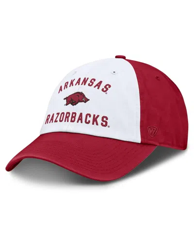 Top Of The World Men's White Arkansas Razorbacks Weston Adjustable Hat