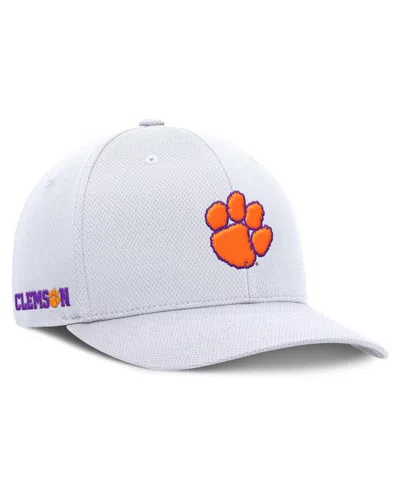 Top Of The World Men's White Clemson Tigers Reflex Logo Flex Hat