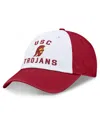 Top Of The World Men's White/cardinal Usc Trojans Heritage Weston Adjustable Hat In White,cardinal