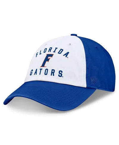 Top Of The World Men's White/royal Florida Gators Heritage Weston Adjustable Hat