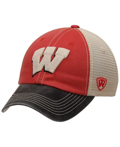 Top Of The World Men's Wisconsin Badgers  Offroad Trucker Adjustable Hat In Cardinal