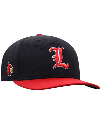Top Of The World Men'sâ Black Louisville Cardinals Reflex Fitted Hat