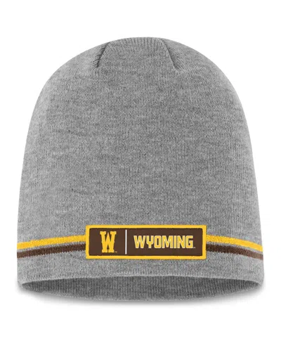 Top Of The World Men'sâ Gray Wyoming Cowboys Greyson Knit Beanie Hat
