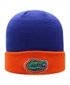 Top Of The World Men'sâ Royal/orange Florida Gators Two-tone Cuffed Knit Hat In Blue
