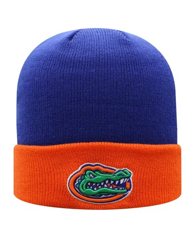 Top Of The World Men'sâ Royal/orange Florida Gators Two-tone Cuffed Knit Hat In Blue