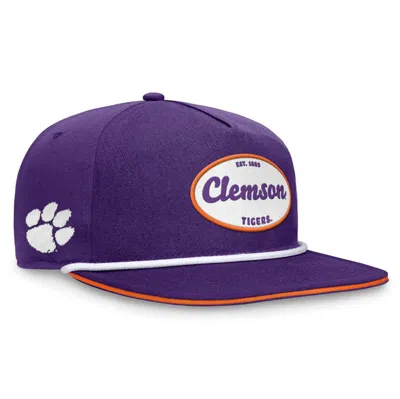 Top Of The World Purple Clemson Tigers Iron Golfer Adjustable Hat In Regal Purp