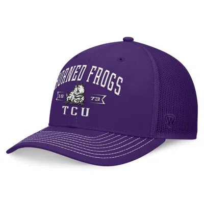 Top Of The World Purple Tcu Horned Frogs Carson Trucker Adjustable Hat