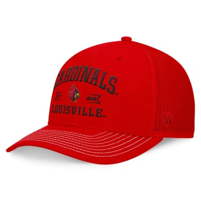 Top Of The World Red Louisville Cardinals Carson Trucker Adjustable Hat