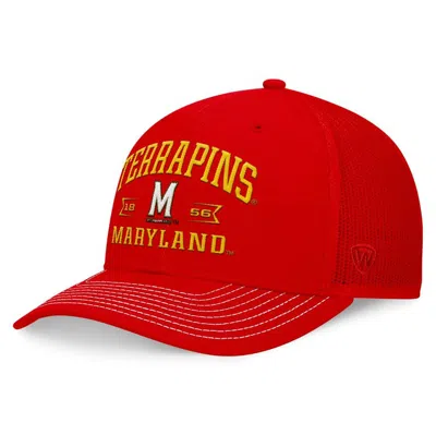 Top Of The World Red Maryland Terrapins Carson Trucker Adjustable Hat