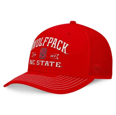 Top Of The World Red Nc State Wolfpack Carson Trucker Adjustable Hat