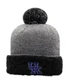 Top Of The World Black Kentucky Wildcats Snug Cuffed Knit Hat With Pom In Black