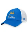 Top Of The World Women's  Blue/white Ucla Bruins Charm Trucker Adjustable Hat In Sapblu,wht