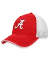 Top Of The World Women's  Crimson, White Alabama Crimson Tide Radiant Trucker Snapback Hat In Crimson,white