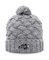 Top Of The World Women's  Heather Gray Ndsu Bison Arctic Cuffed Knit Hat With Pom In Heather Gray