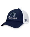 TOP OF THE WORLD WOMEN'S TOP OF THE WORLD NAVY, WHITE PENN STATE NITTANY LIONS CHARM TRUCKER ADJUSTABLE HAT