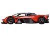 Top Speed Aston Martin Valkyrie Maximum Orange With Black Top 1/18 Model Car By
