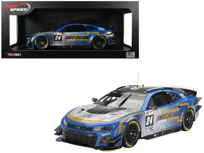 Top Speed Chevrolet Camaro Zl1 #24 Jenson Button - Jimmie Johnson - Mike Rockenfeller (post-race Weathered Ver In Blue
