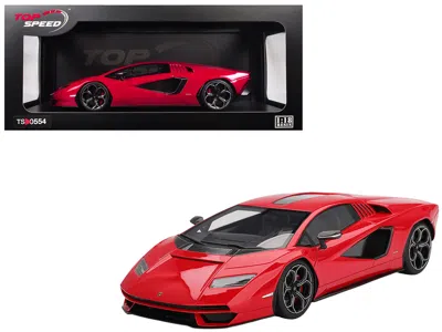Top Speed Lamborghini Countach Lpi 800-4 Rosso Mars Red 1/18 Model Car By