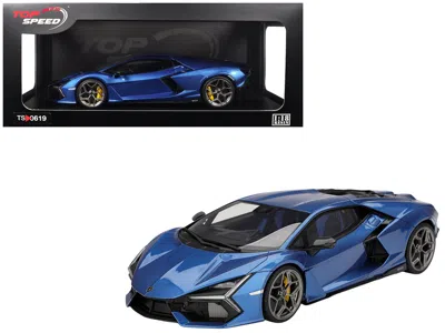 Top Speed Lamborghini Revuelto Blu Eleos Blue Metallic 1/18 Model Car By