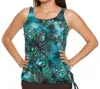 Topanga By T.h.e. Blouson Top Trinidad In Multi