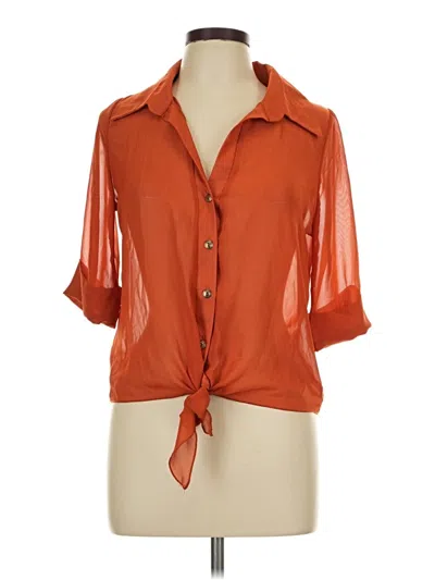 Pre-owned Topia Short Sleeve Blouse In Orange
