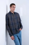 Topman Check Cotton Button-up Shirt In Multi