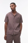 TOPMAN TOPMAN CORD CAMP SHIRT