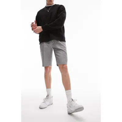 Topman Fabric Interest Shorts In Black