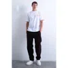 Topman Flat Front Tapered Cotton Corduroy Pants In Black