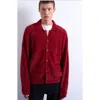 Topman Fluffy Collared Cardigan In Red