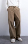 Topman Herringbone Pants In Brown