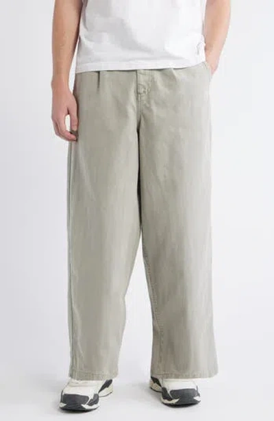 Topman Herringbone Pleated Barrel Pants In Gray