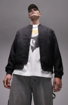 Topman Icon Bomber Jacket In Black