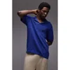 Topman Johnny Collar Check Pattern Cotton Polo Sweater In Blue
