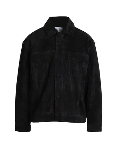 Topman Man Jacket Black Size Xl Soft Leather