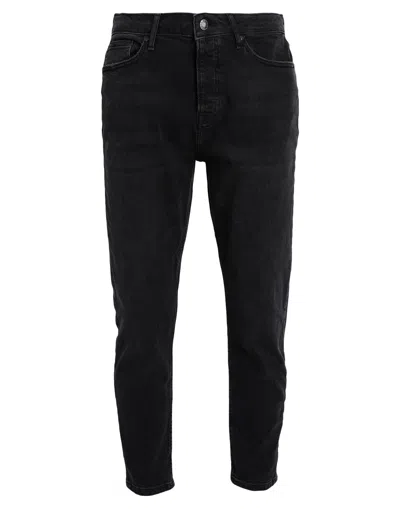 Topman Man Jeans Black Size 28w-32l Cotton, Elastane